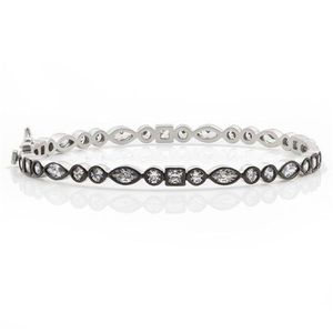 Freida Rothman Silver Oval Stacking Bracelet